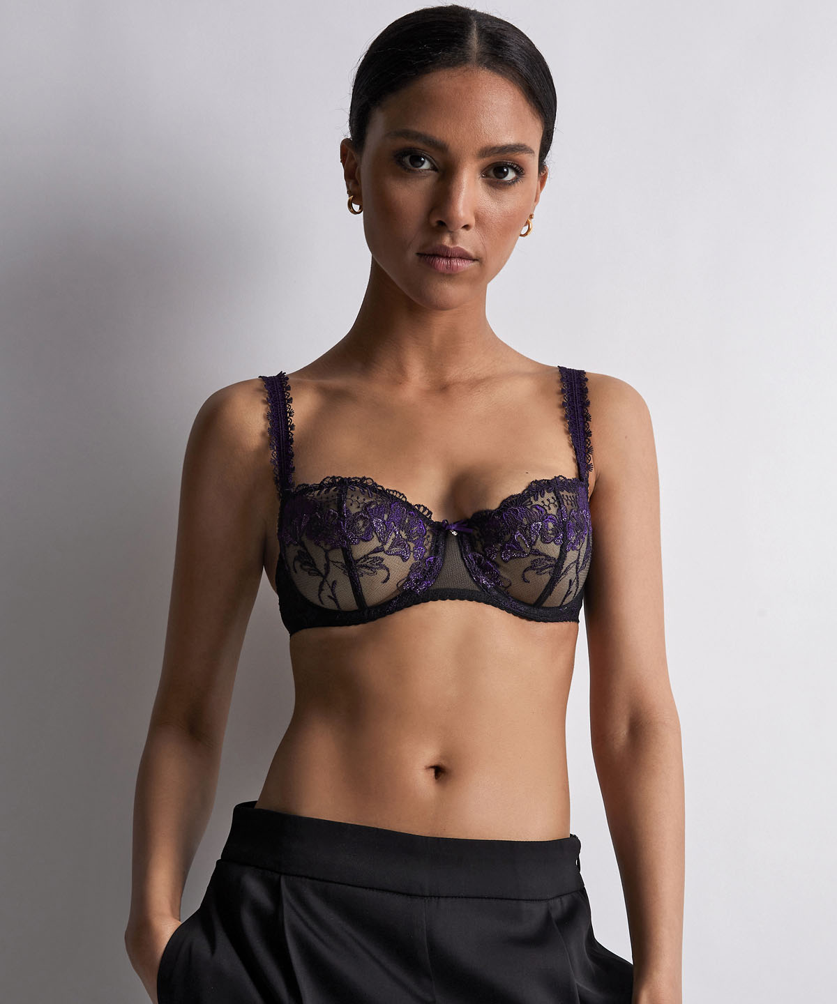 À Fleur de Toi Underwired Basket Bra Dark Orchid