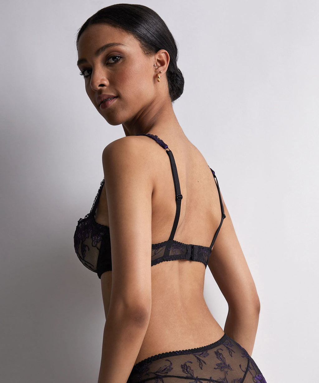 À Fleur de Toi Underwired Basket Bra Dark Orchid