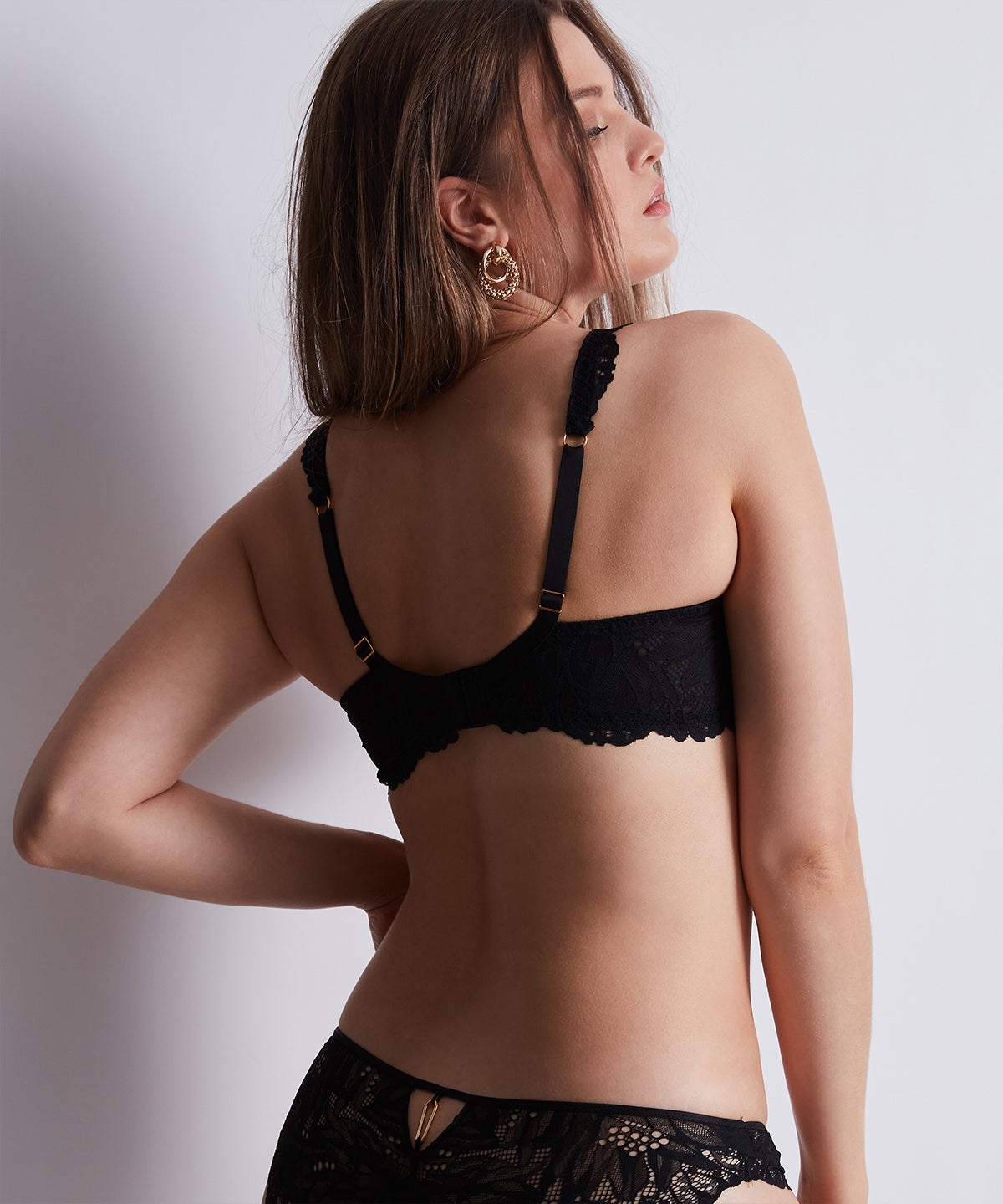 Flowermania Soutien-gorge corbeille à armatures Noir