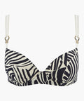 Haut de maillot de bain push-up à coques Savannah Mood Zebra