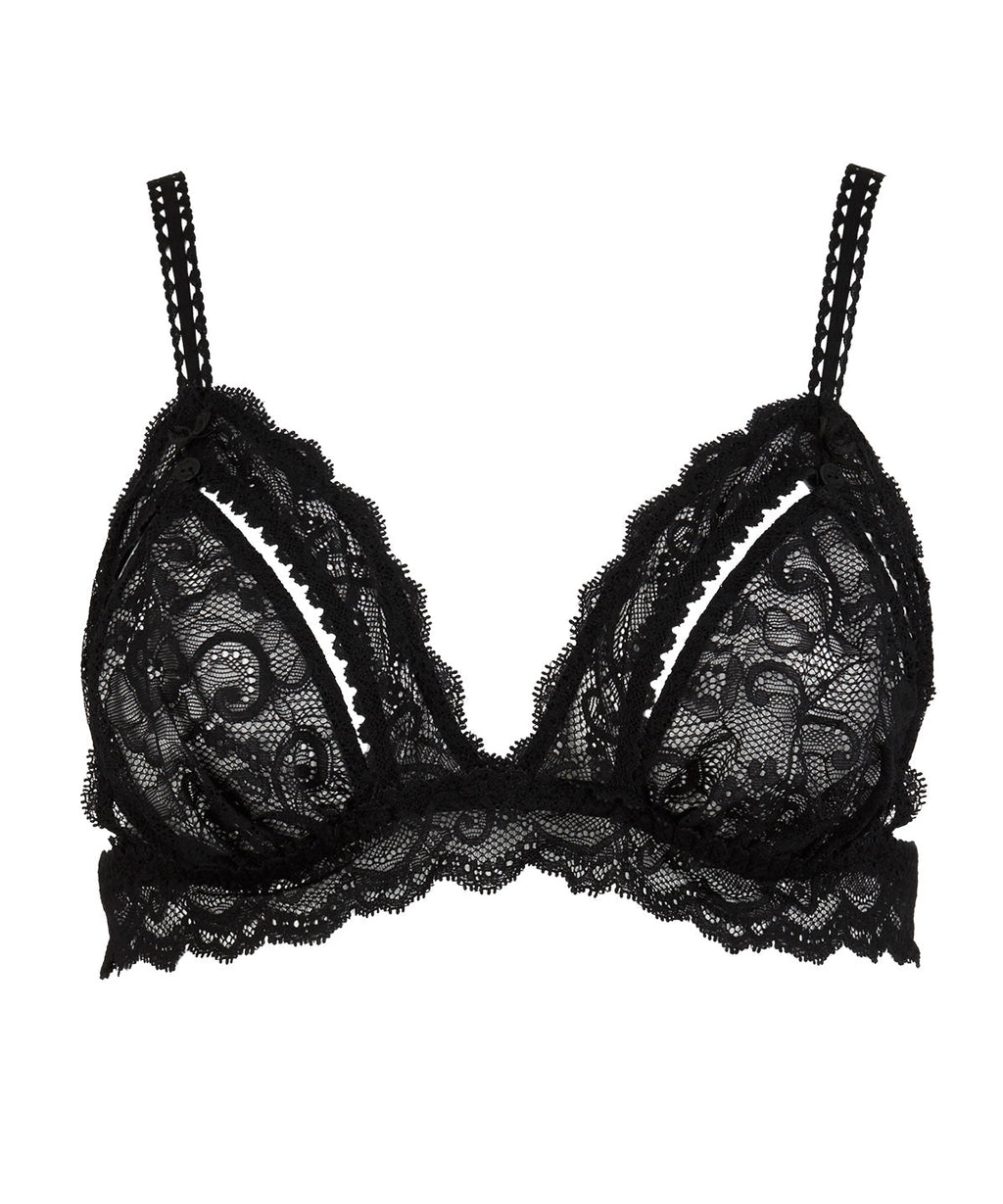 Boîte à Désir Open-Up Triangle Bra Black