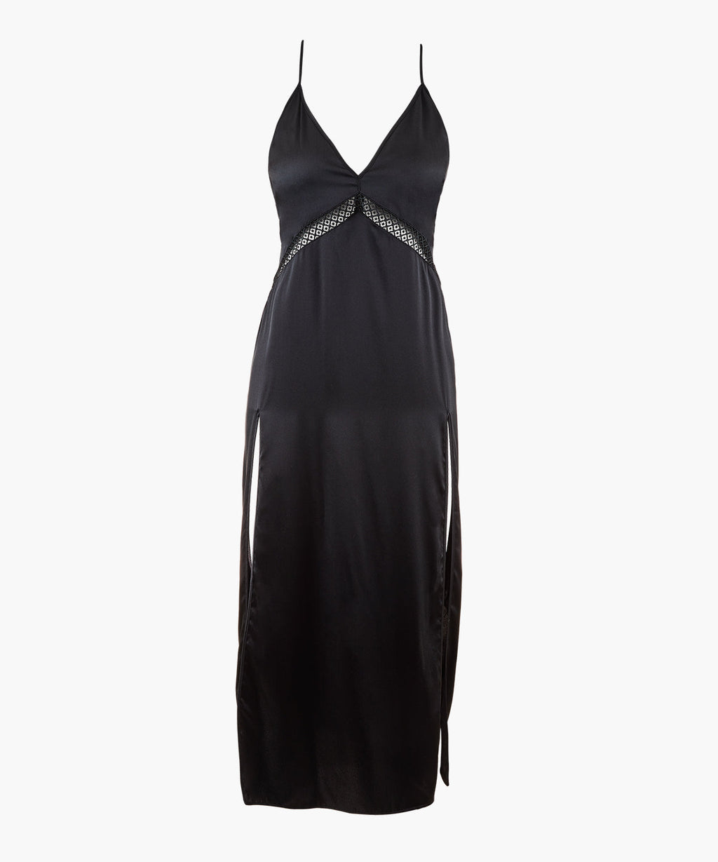 Silk Desire Nuisette longue noire
