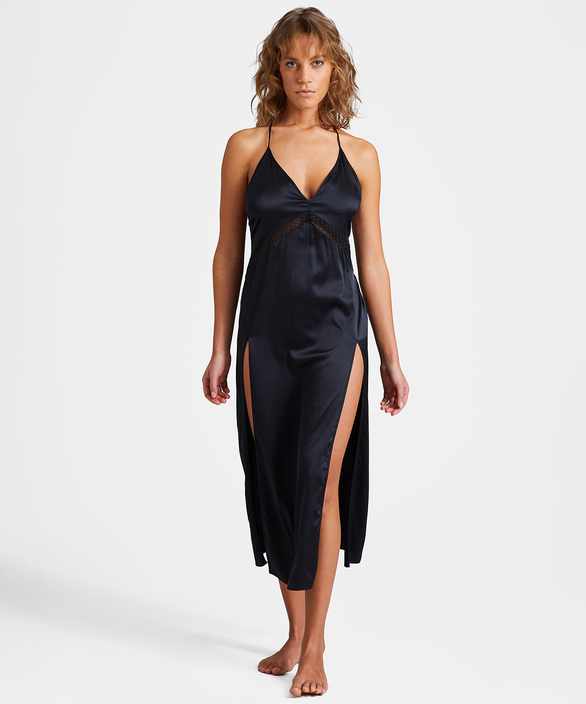 Silk Desire Nuisette longue noire