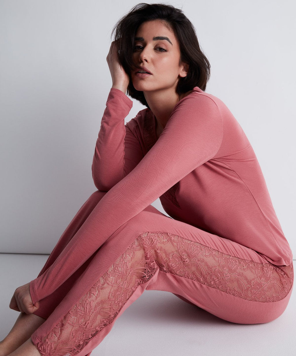Pantalon Lazy Days Bois de rose