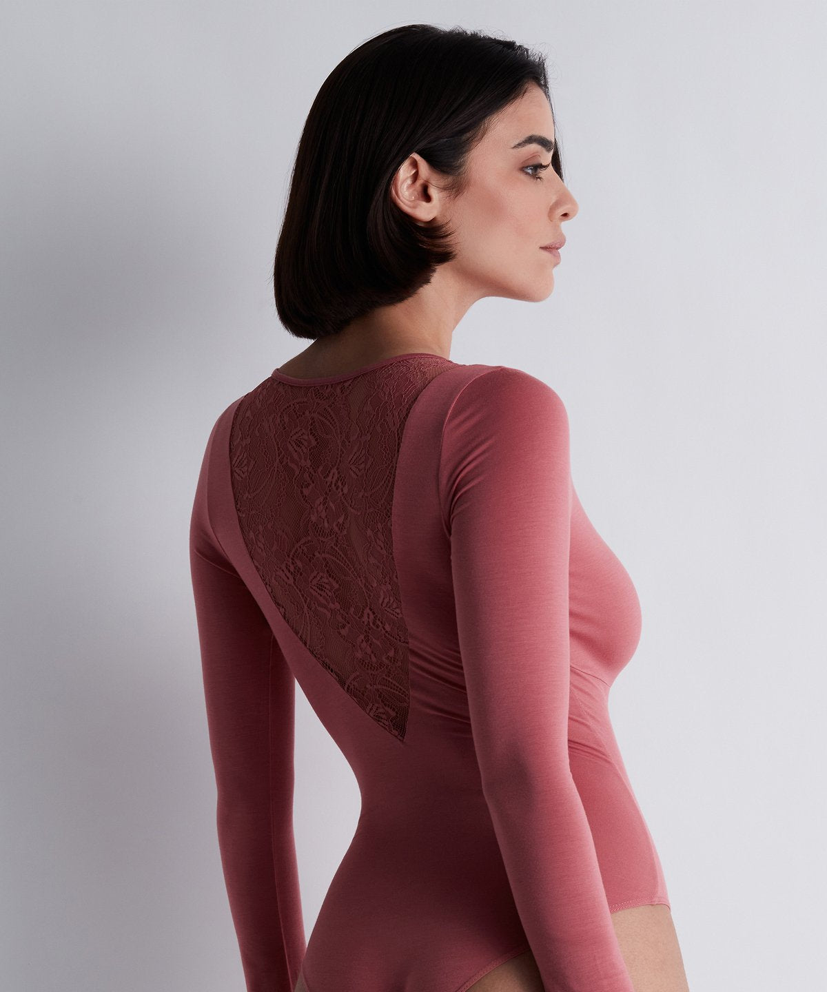 Haut Lazy Days Rosewood à manches longues