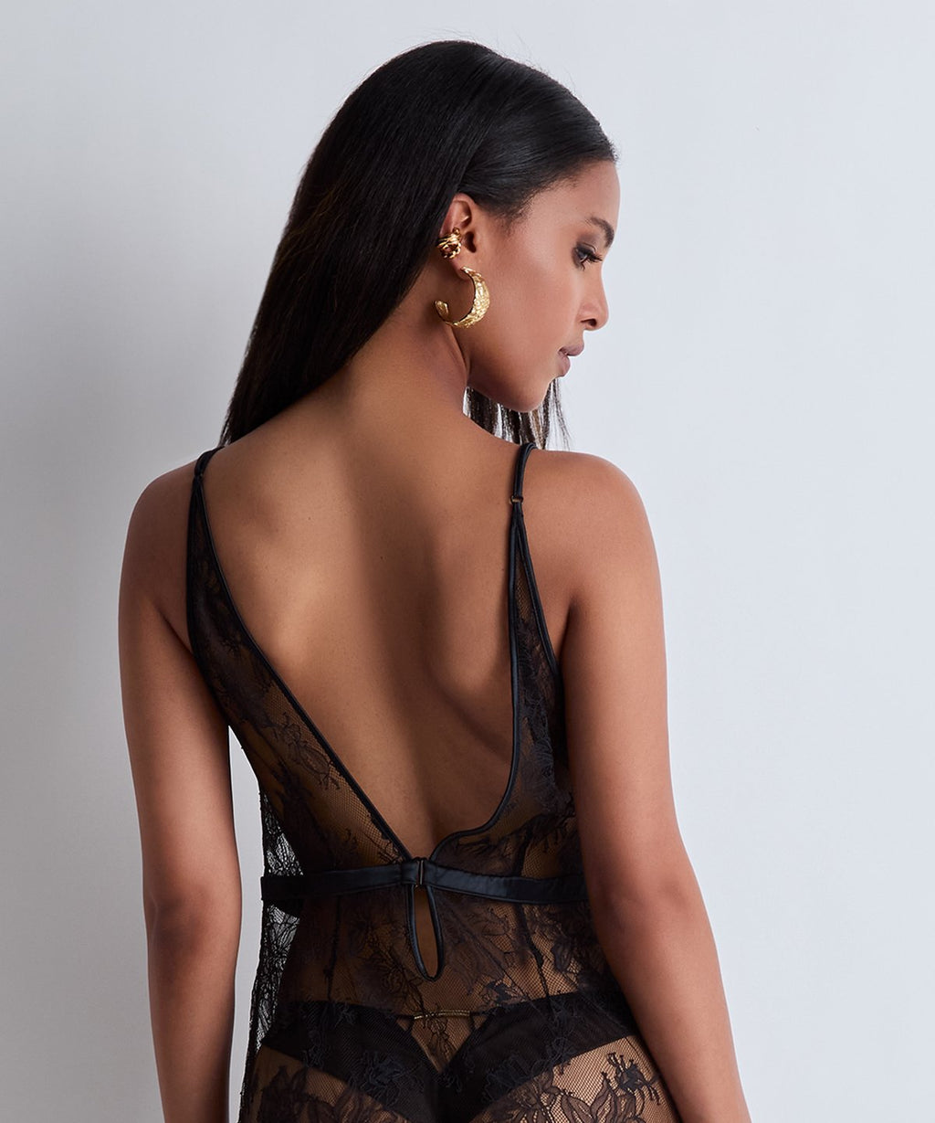 Long Black Evening Chemise