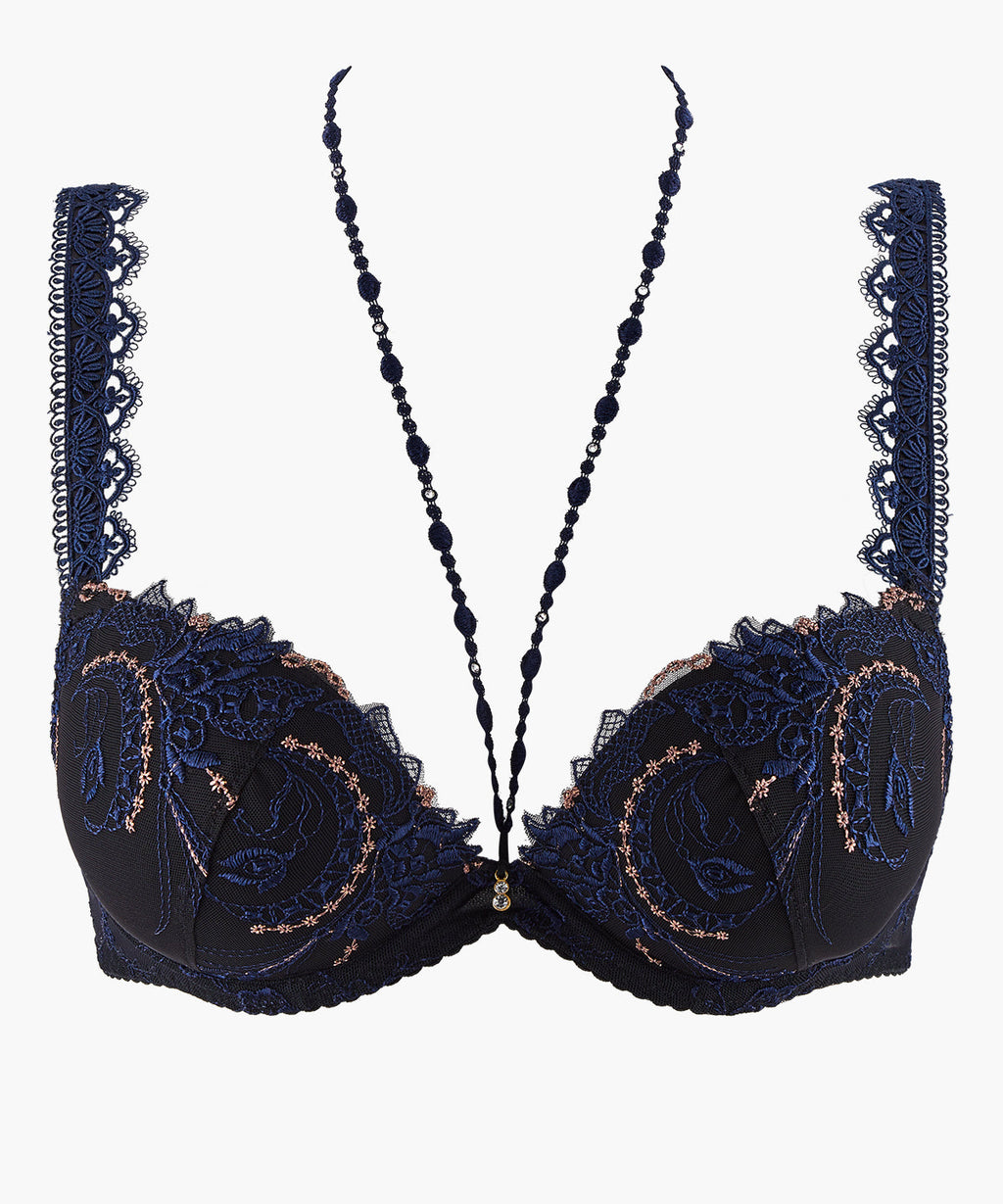 Amour Précieux Soutien-gorge push-up à bonnets préformés Bleu cosmique