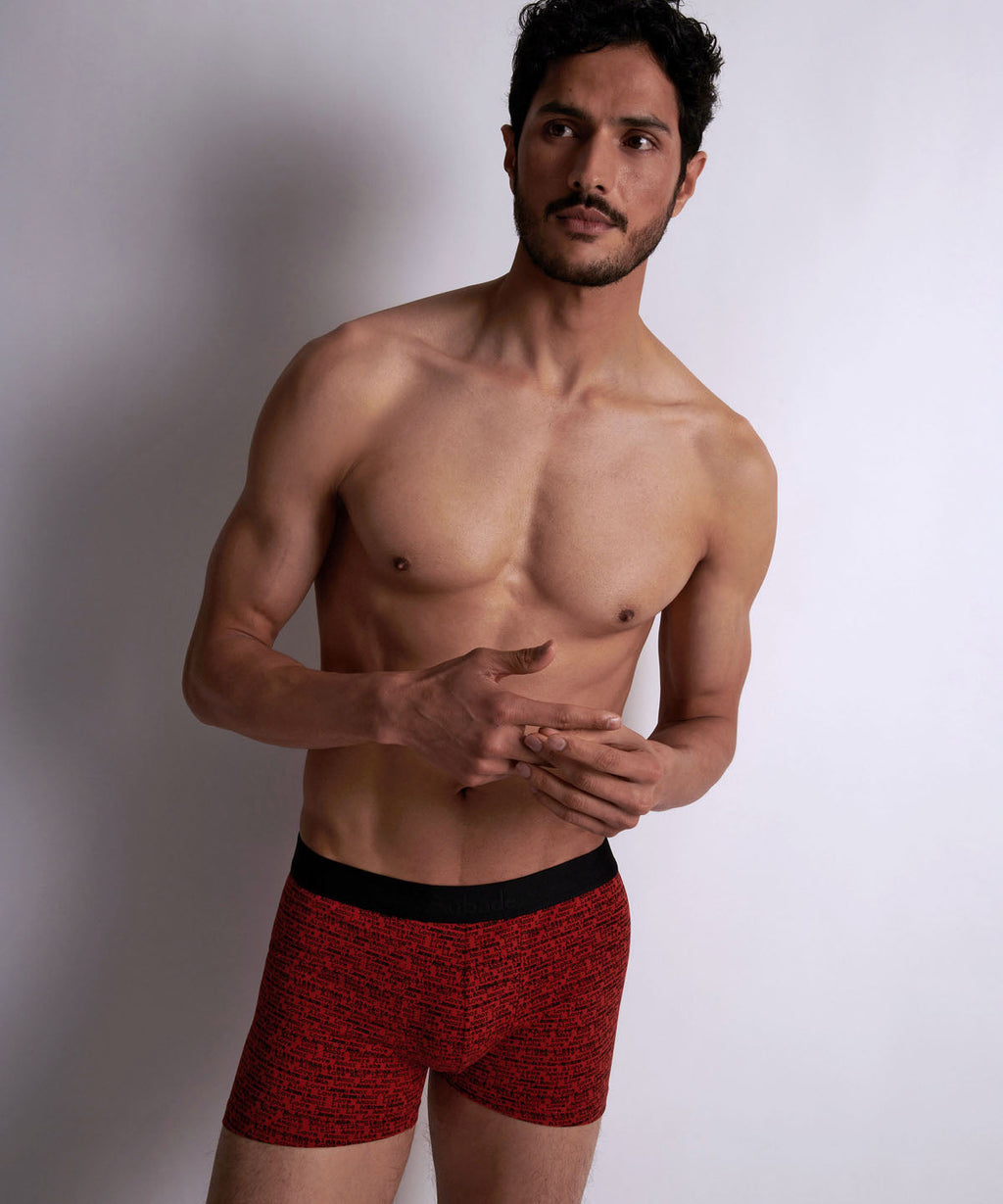 Aubade Homme Lot de 2 boxers Love Letters Rouge
