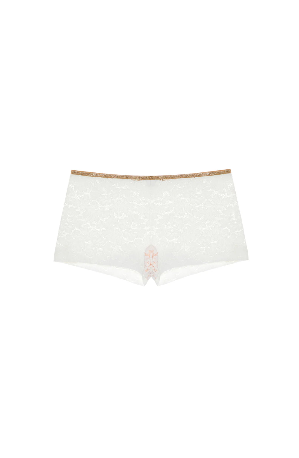 Shorty Dylan taille haute en dentelle noire et Lurex