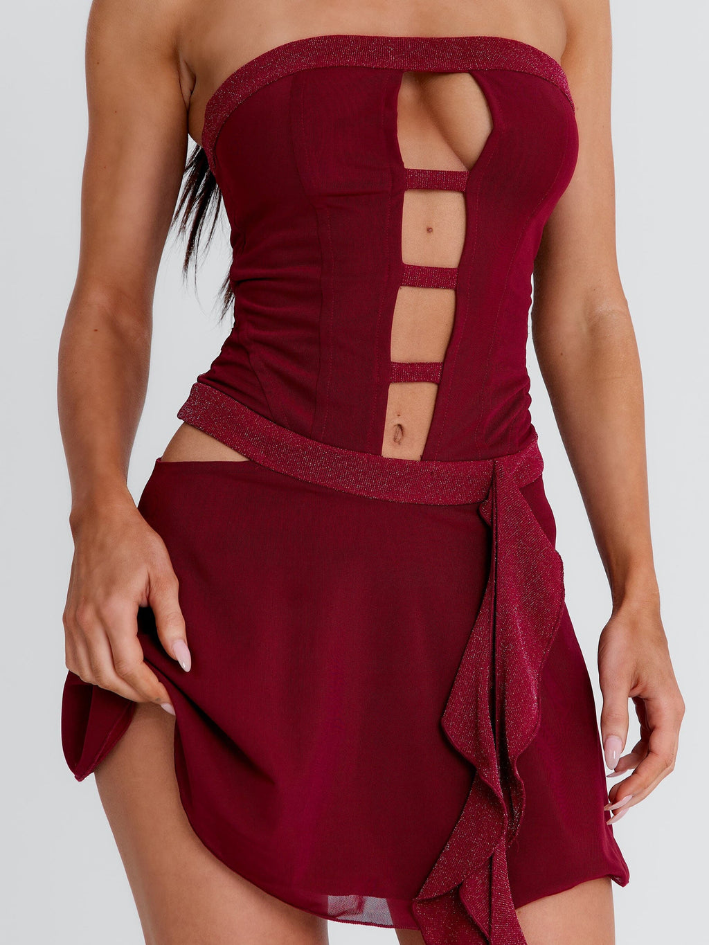 Mini-robe Nina bordeaux