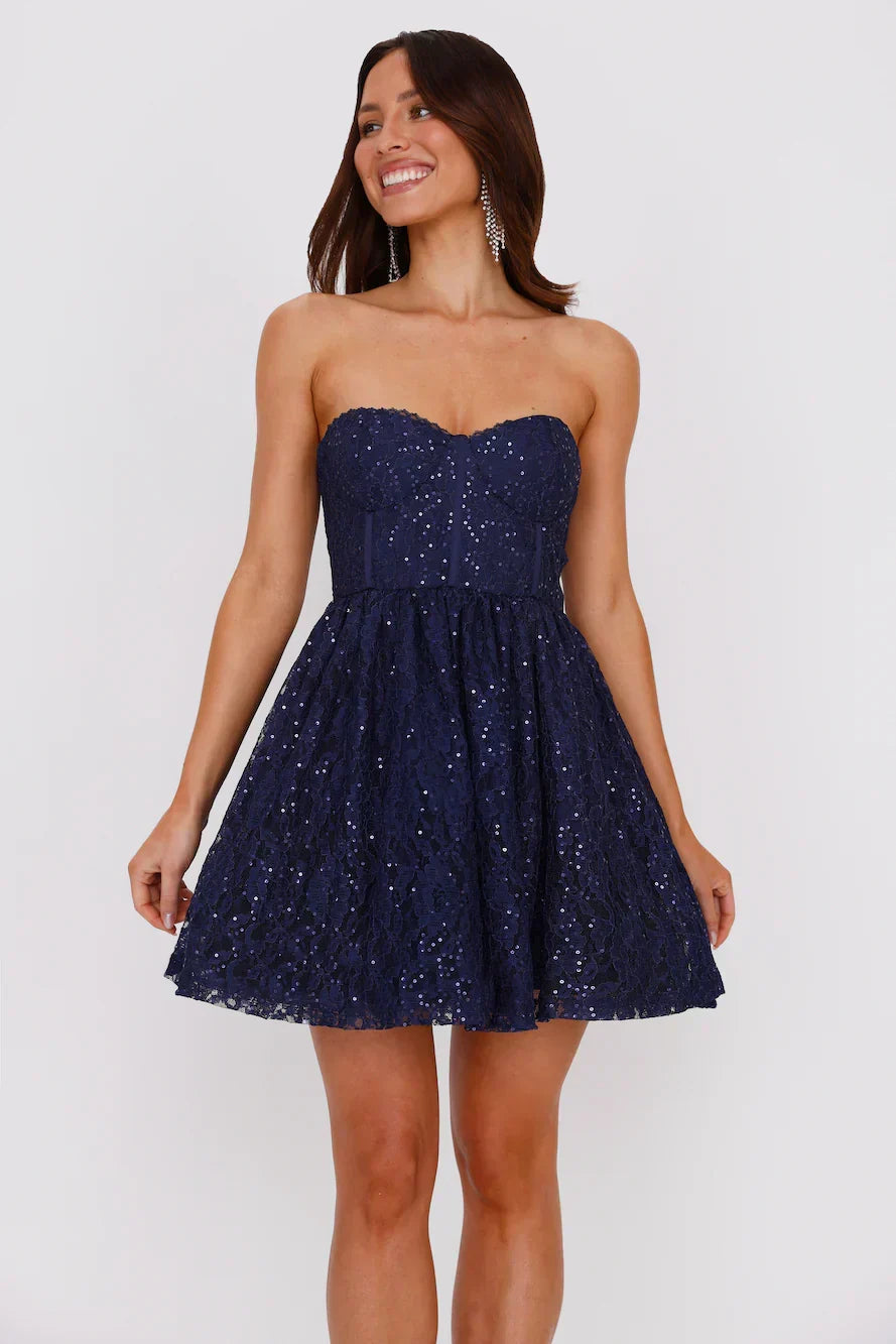 Mini-robe bustier à sequins Soirée Star