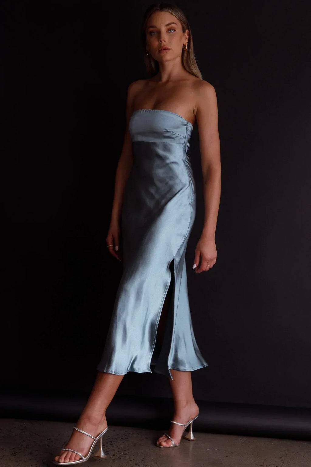 Robe midi dos bénitier Ladies' Night couleur écume de mer