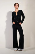 panam Black straight-leg pants