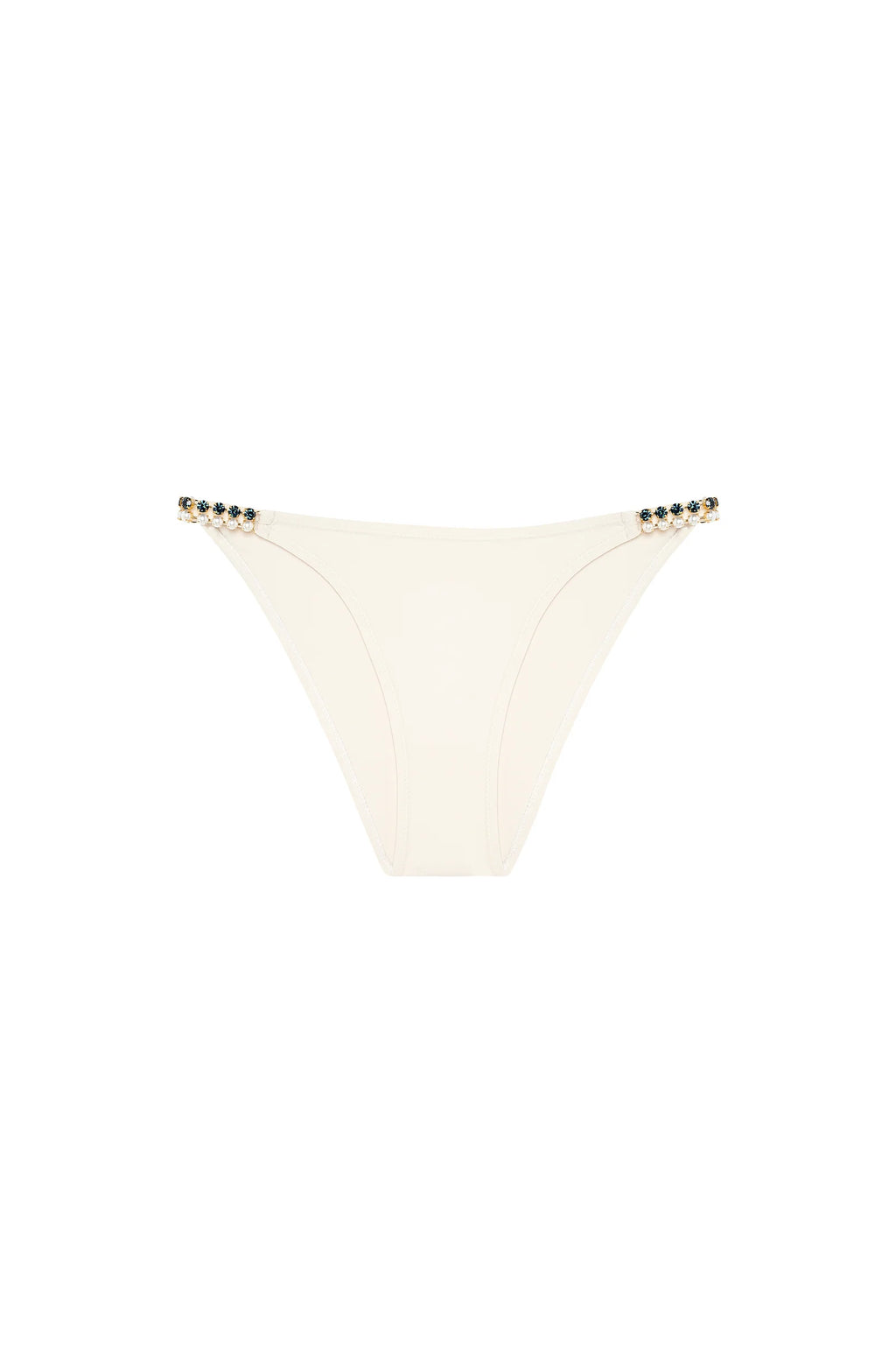 ilana Foam white bikini bottoms with jewels