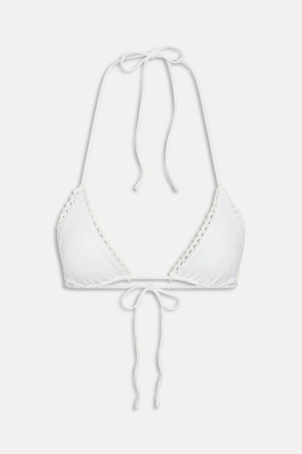x JENNIE Nick Haut de bikini triangle - Crochet ivoire