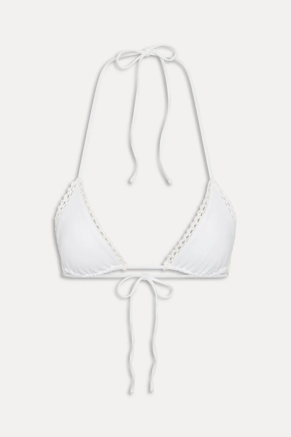 x JENNIE Nick Haut de bikini triangle - Crochet ivoire