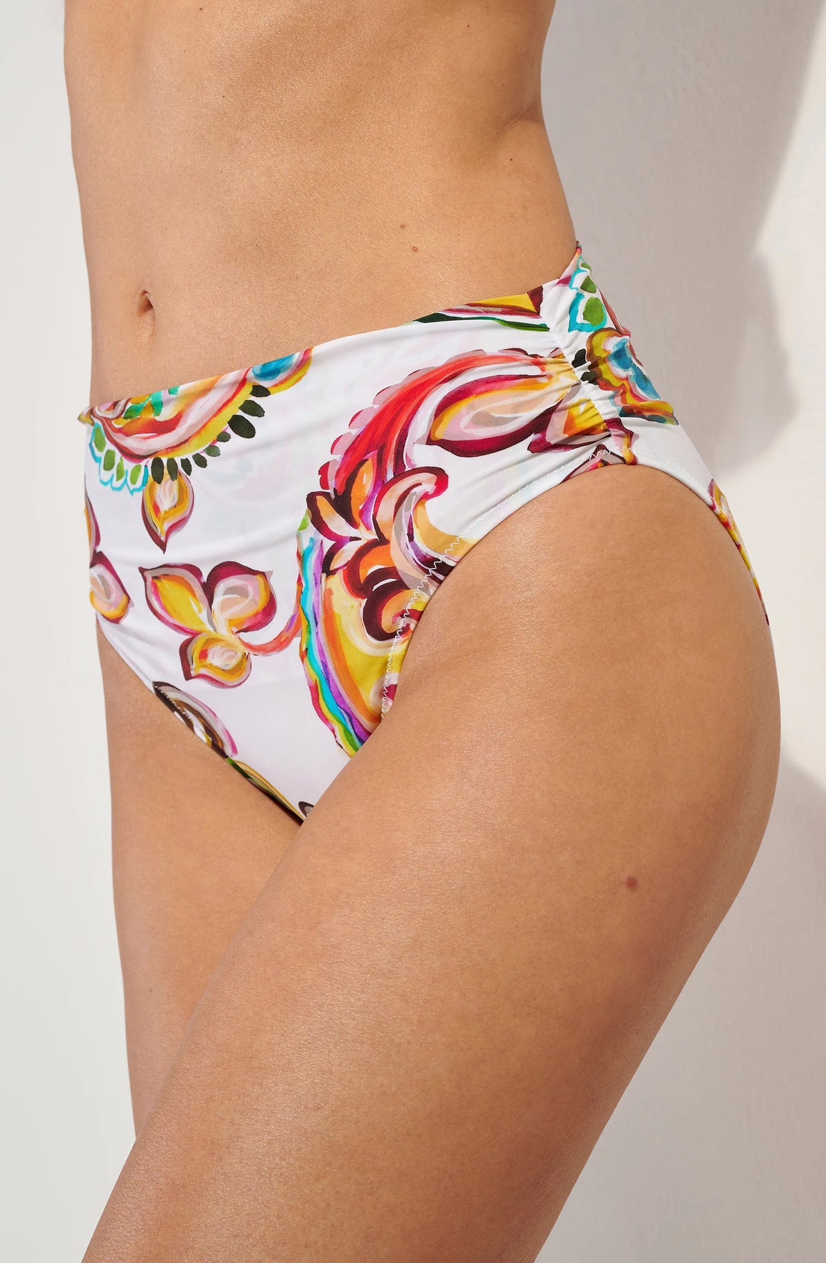 mishi Red madder high waist bikini bottoms