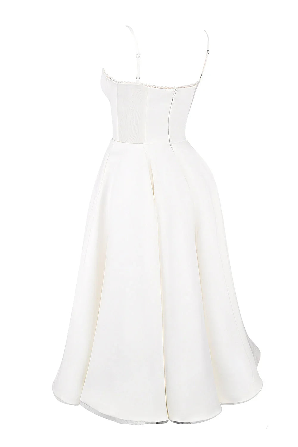 white tulle midi dress