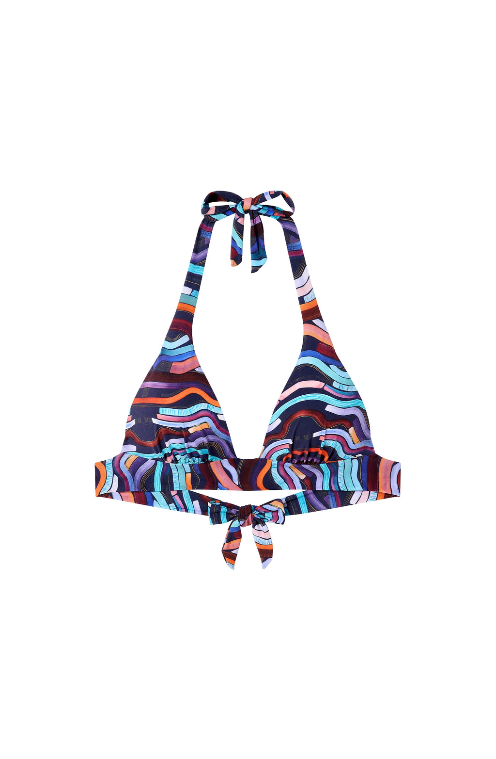 donia Printed push-up bikini top NEON