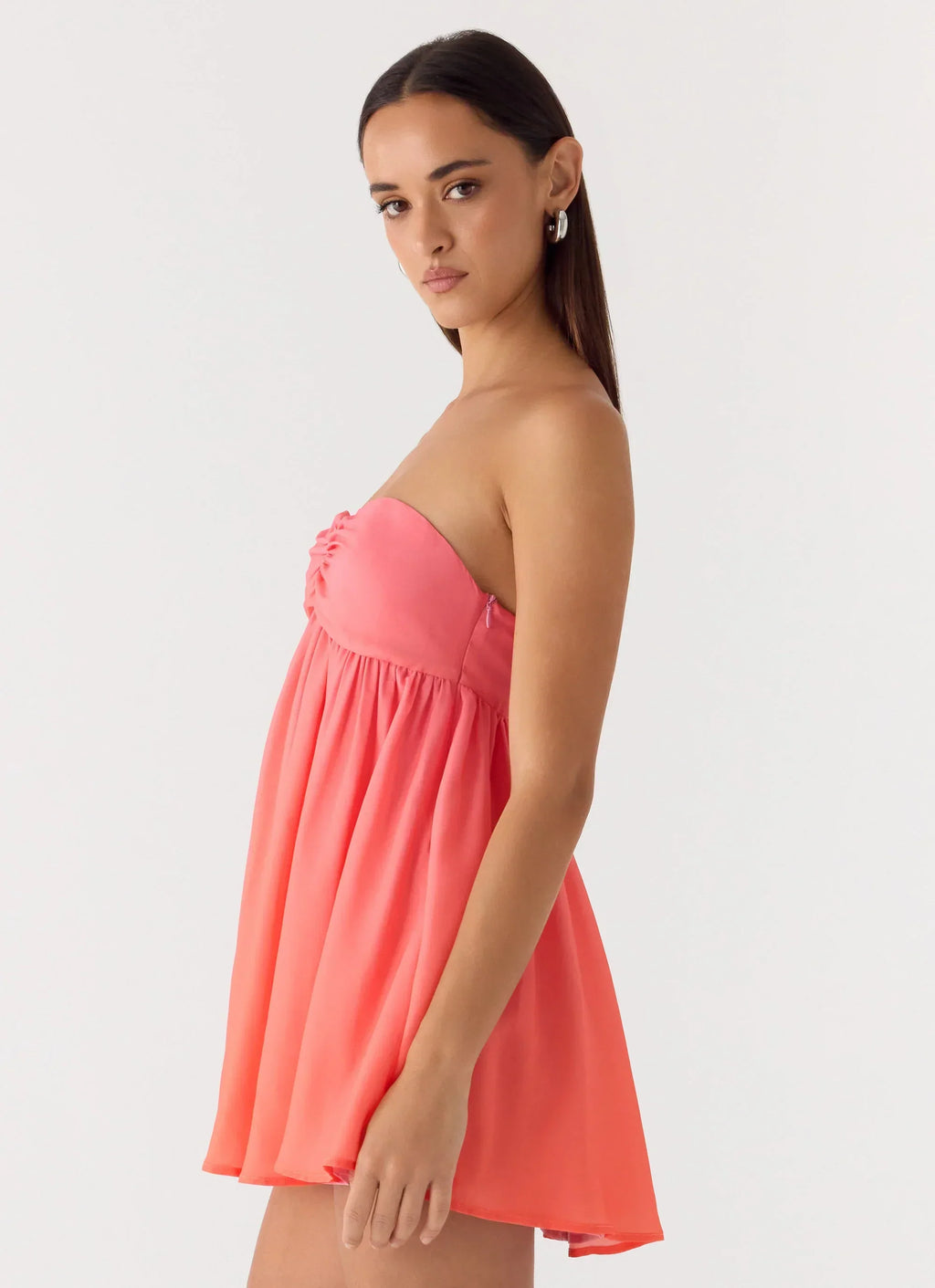 Mini-robe bustier Elevare - Ombre coucher de soleil