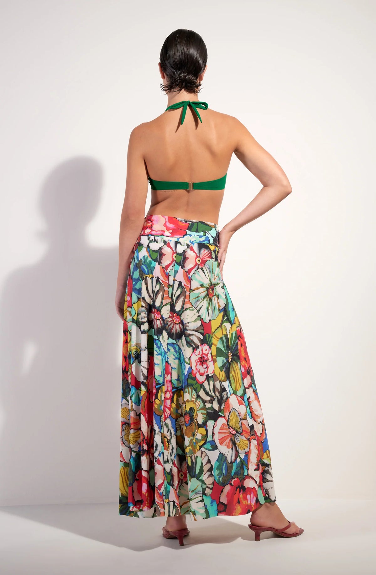 jaya Long madder red multiposition skirt