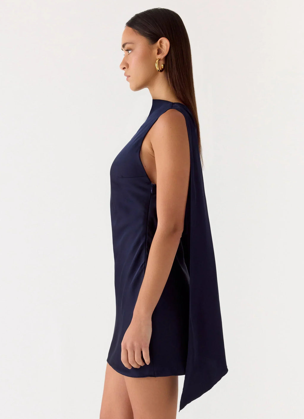 Mini-robe Cerina à col montant - Marine