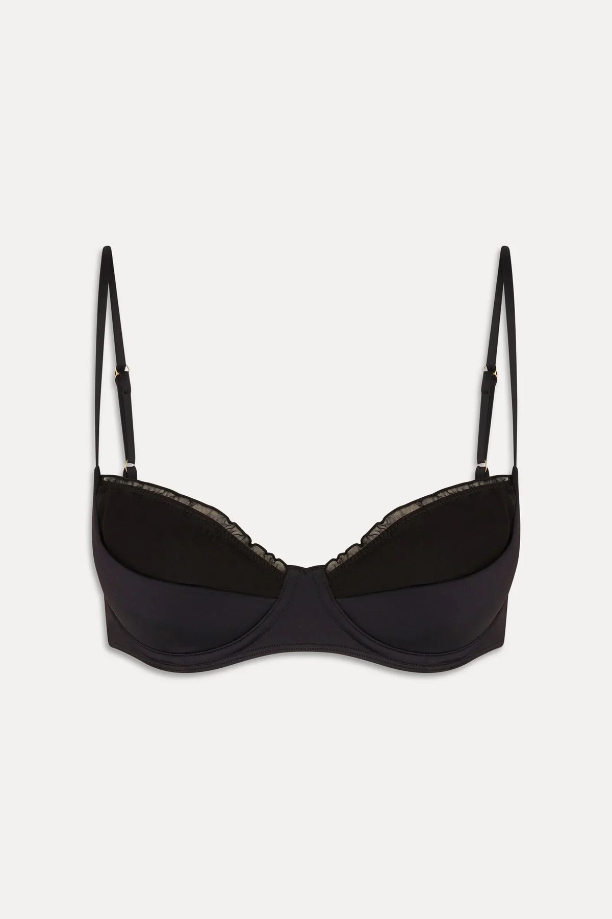 Haut de bikini armaturé à volants Austin - Noir