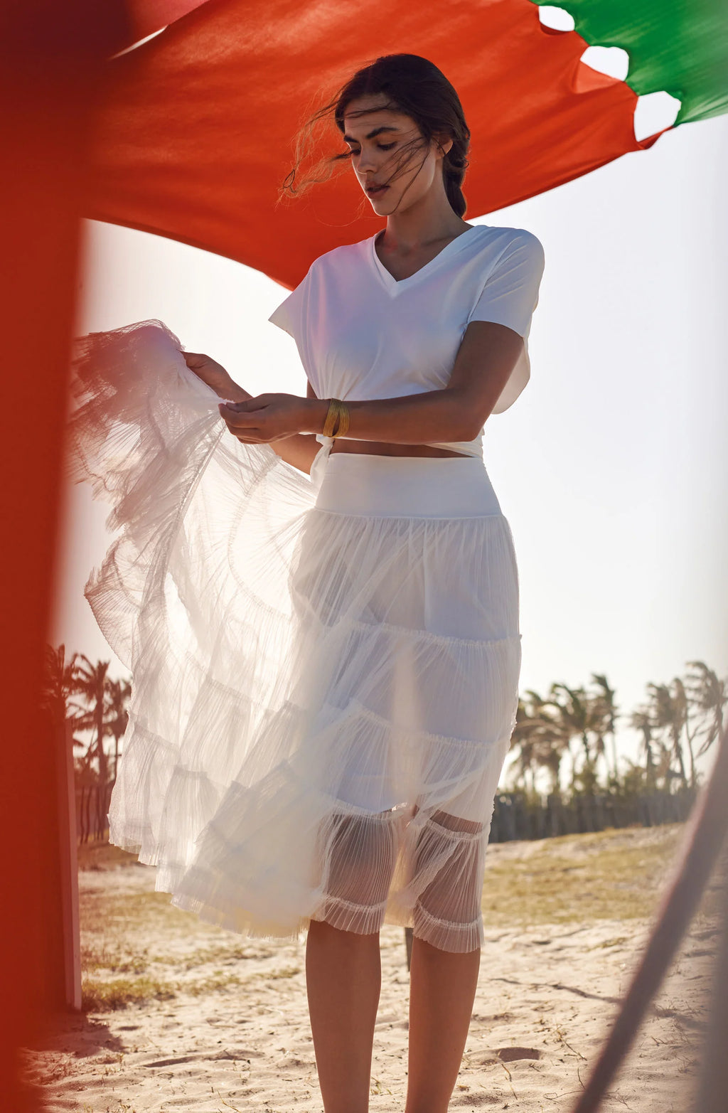 loova Foam white tulle petticoat