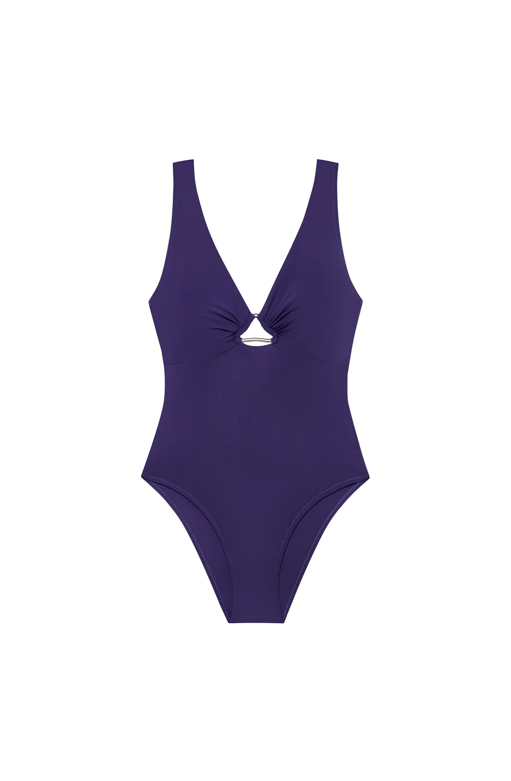delle Raspberry racerback swimsuit with jewels