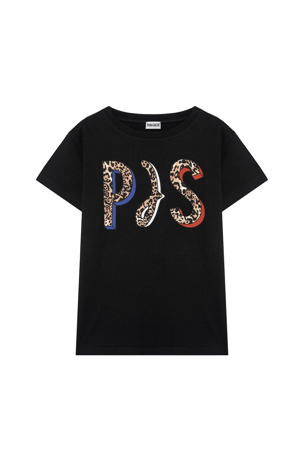 thiya black Black PdS branded cotton T-shirt