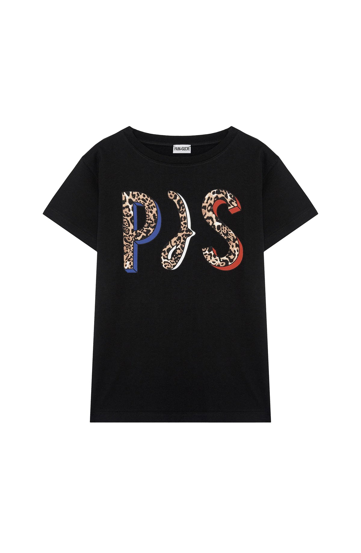 thiya black Black PdS branded cotton T-shirt