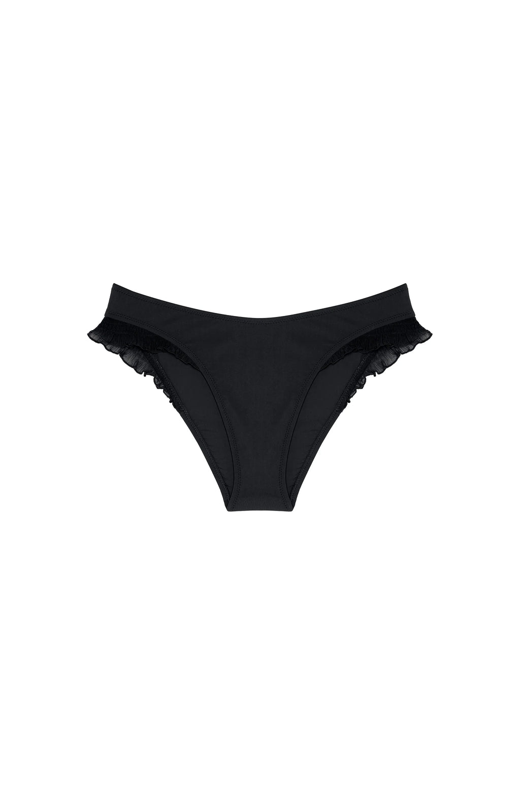 tyma White bikini bottoms with ruffles