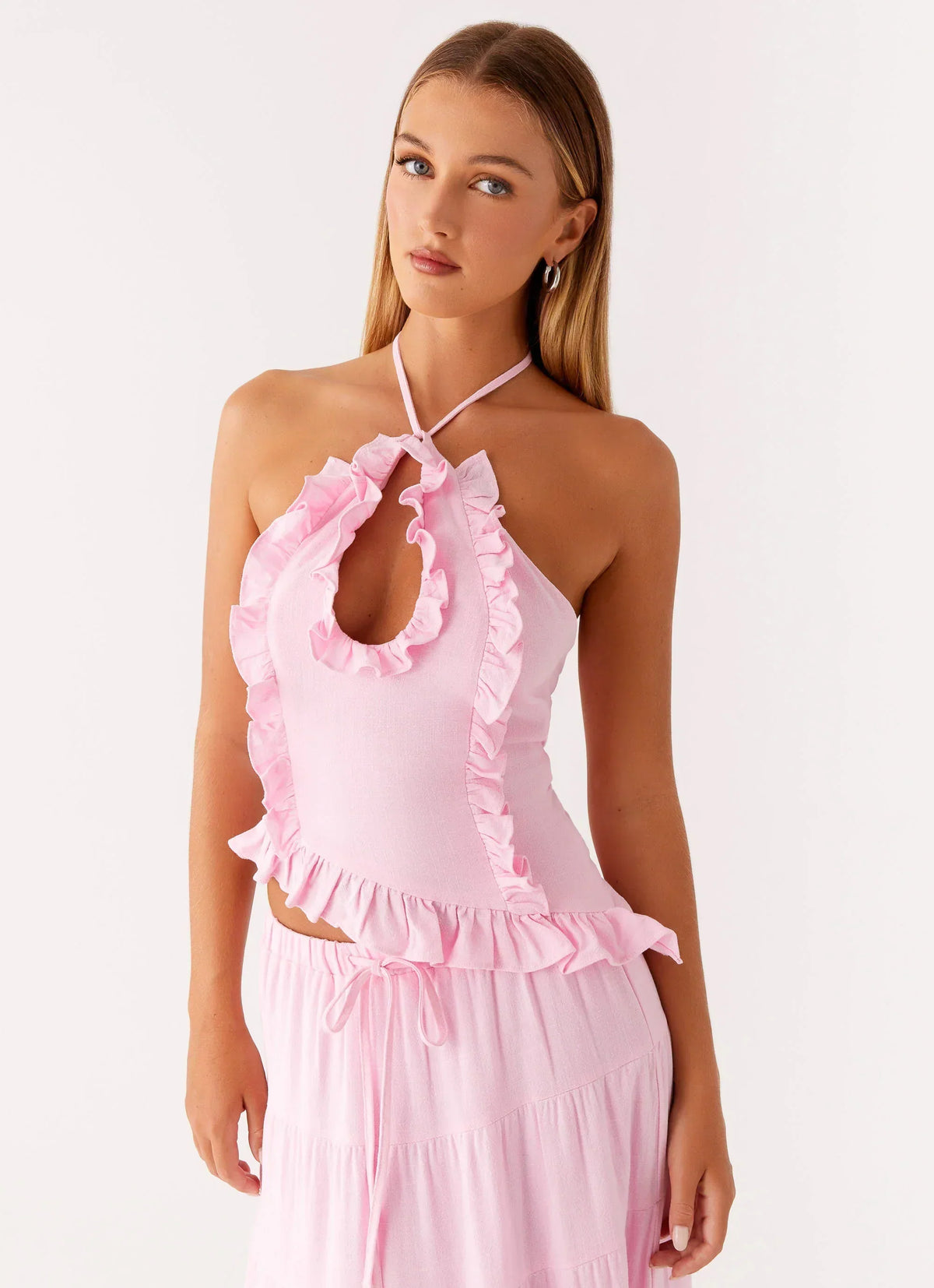 Haut en lin Mariella - Rose