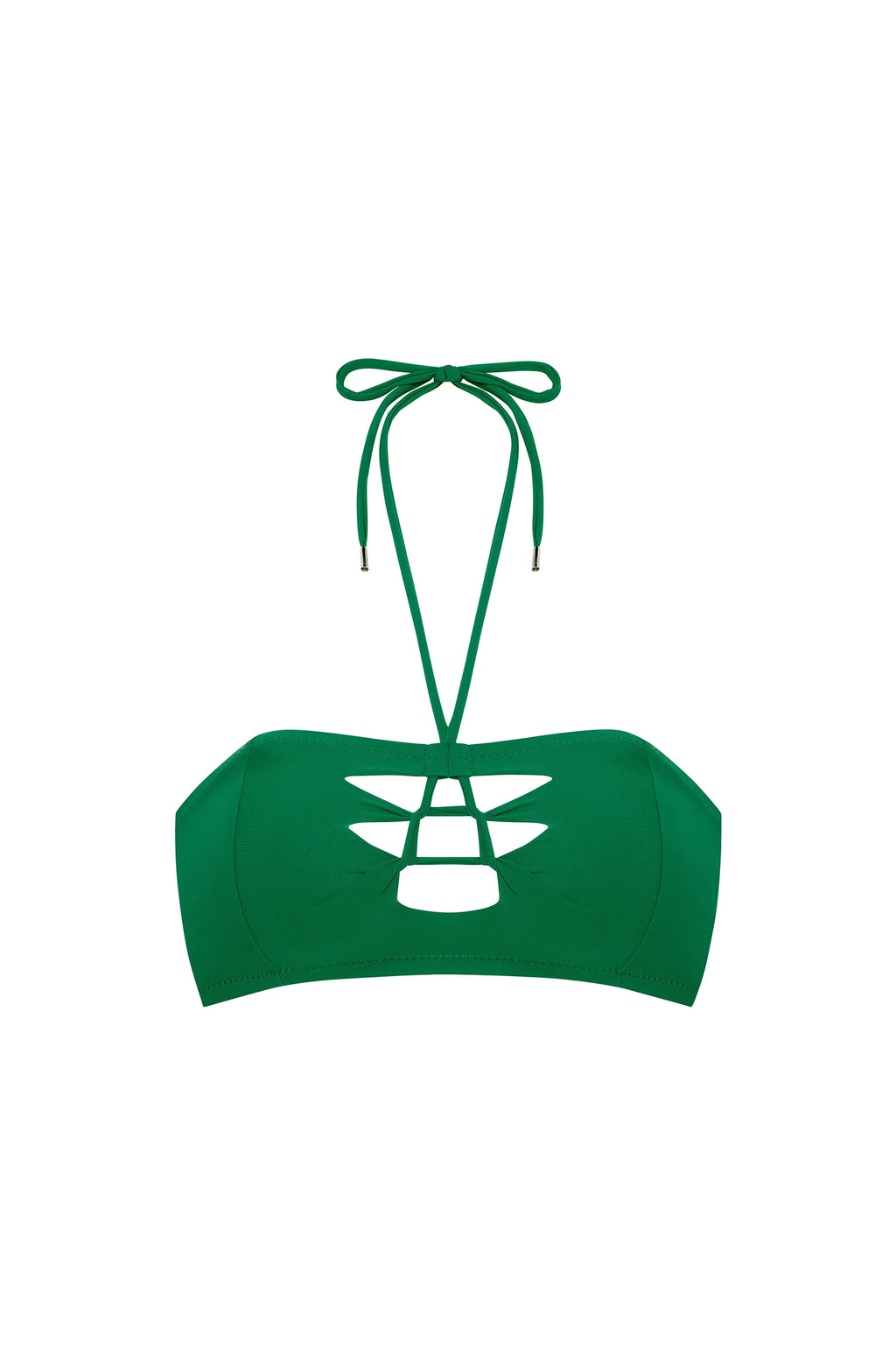 bala Jade bandeau bikini top with crochet effect