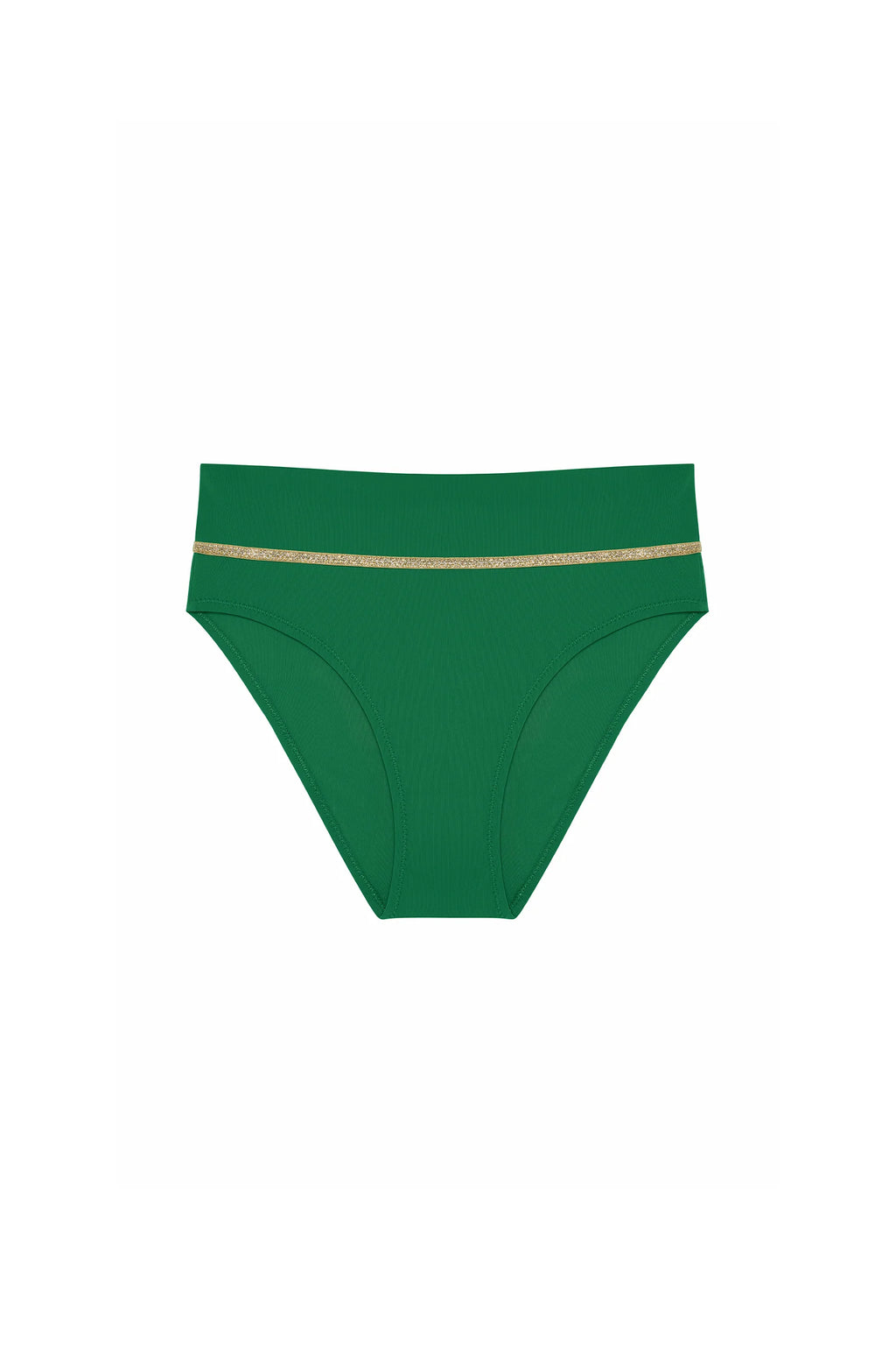 torio Black and gold high-waisted bikini bottoms