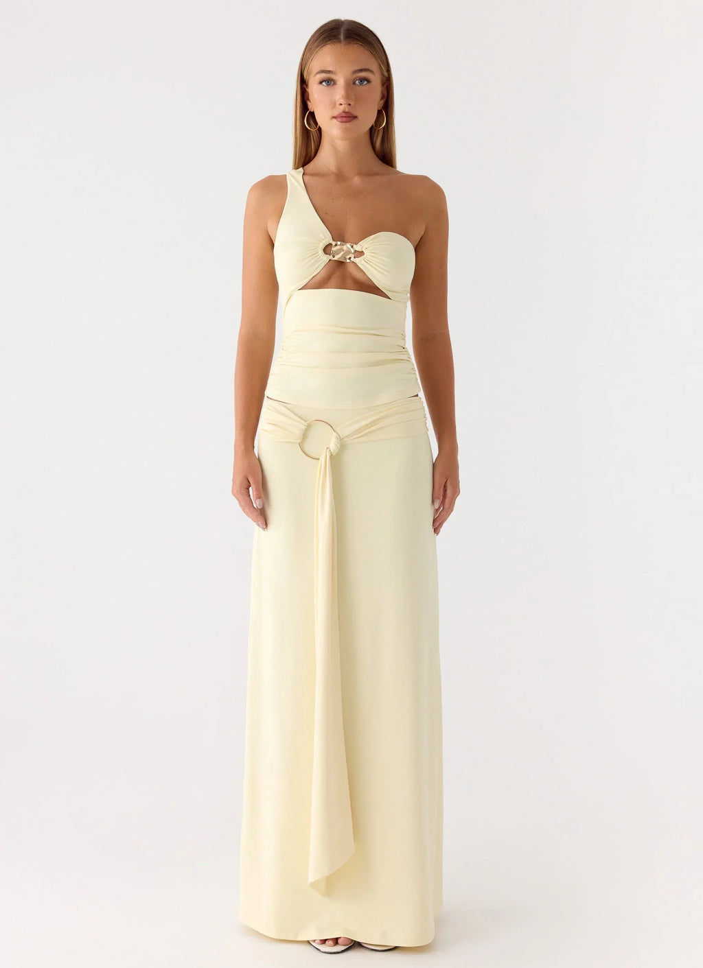 Haut asymétrique Ravi jaune