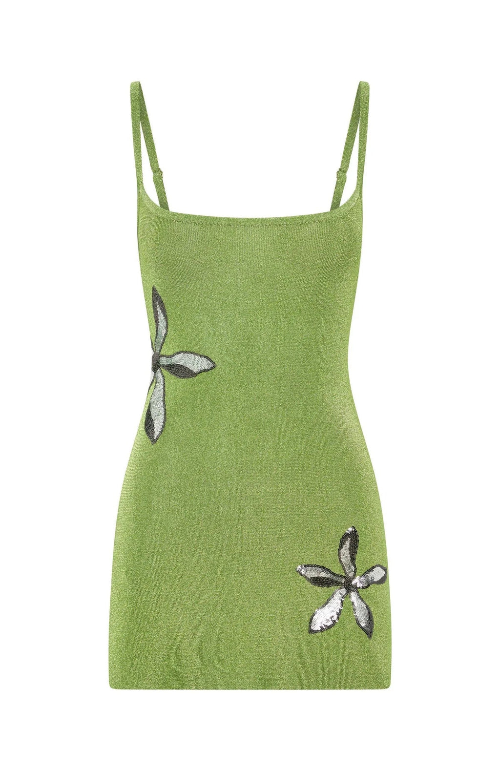 Robe courte en maille Flirty Fleur Kiwi