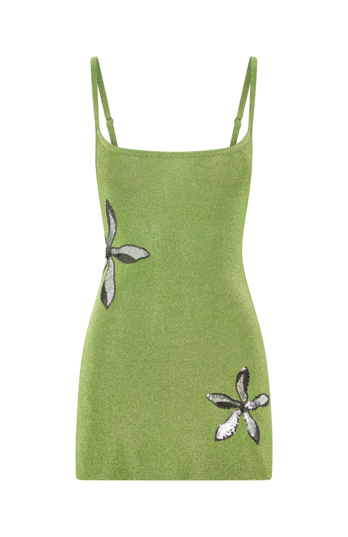 Robe courte en maille Flirty Fleur Kiwi
