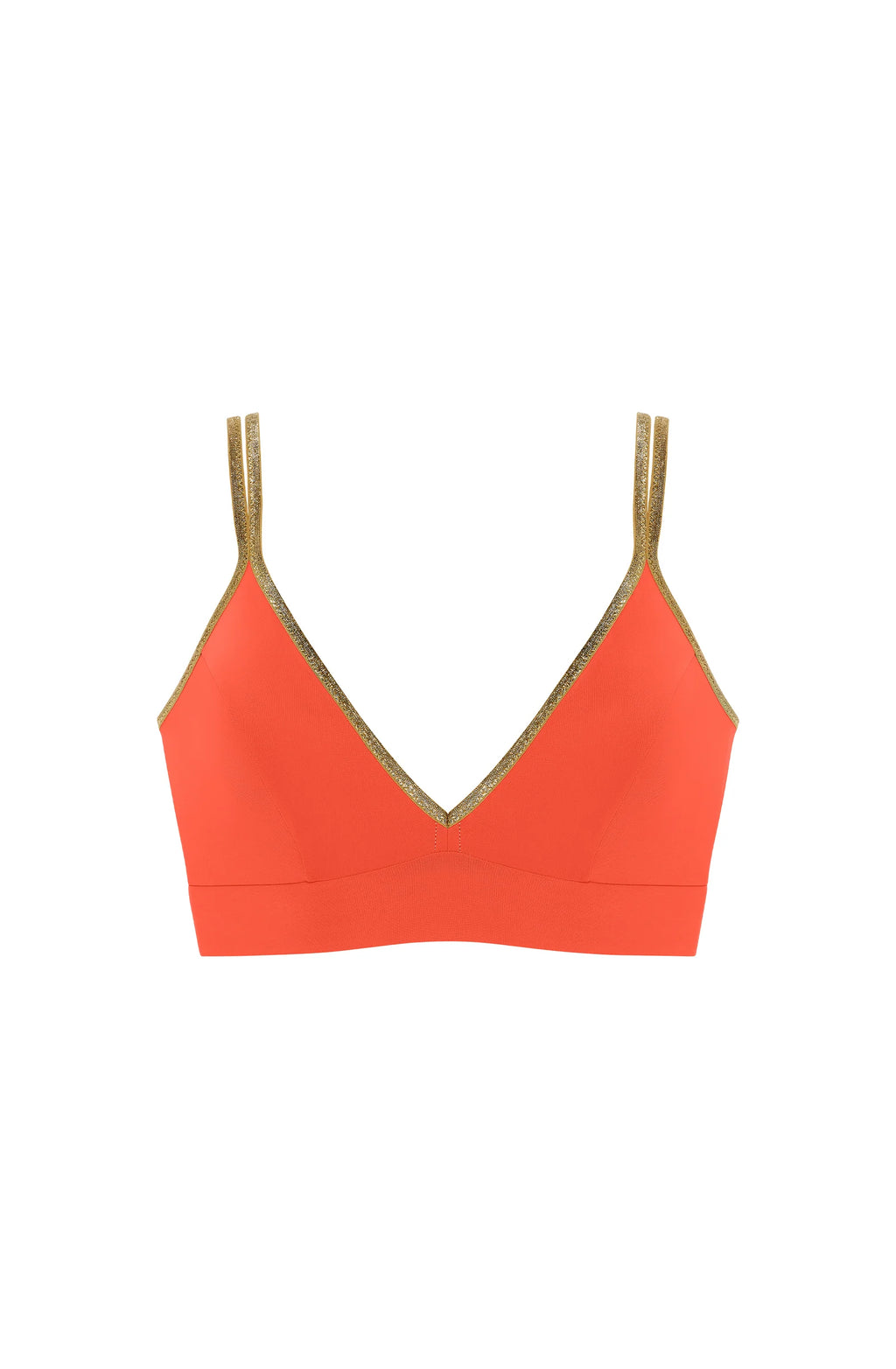 singa Bronze and lurex bikini top