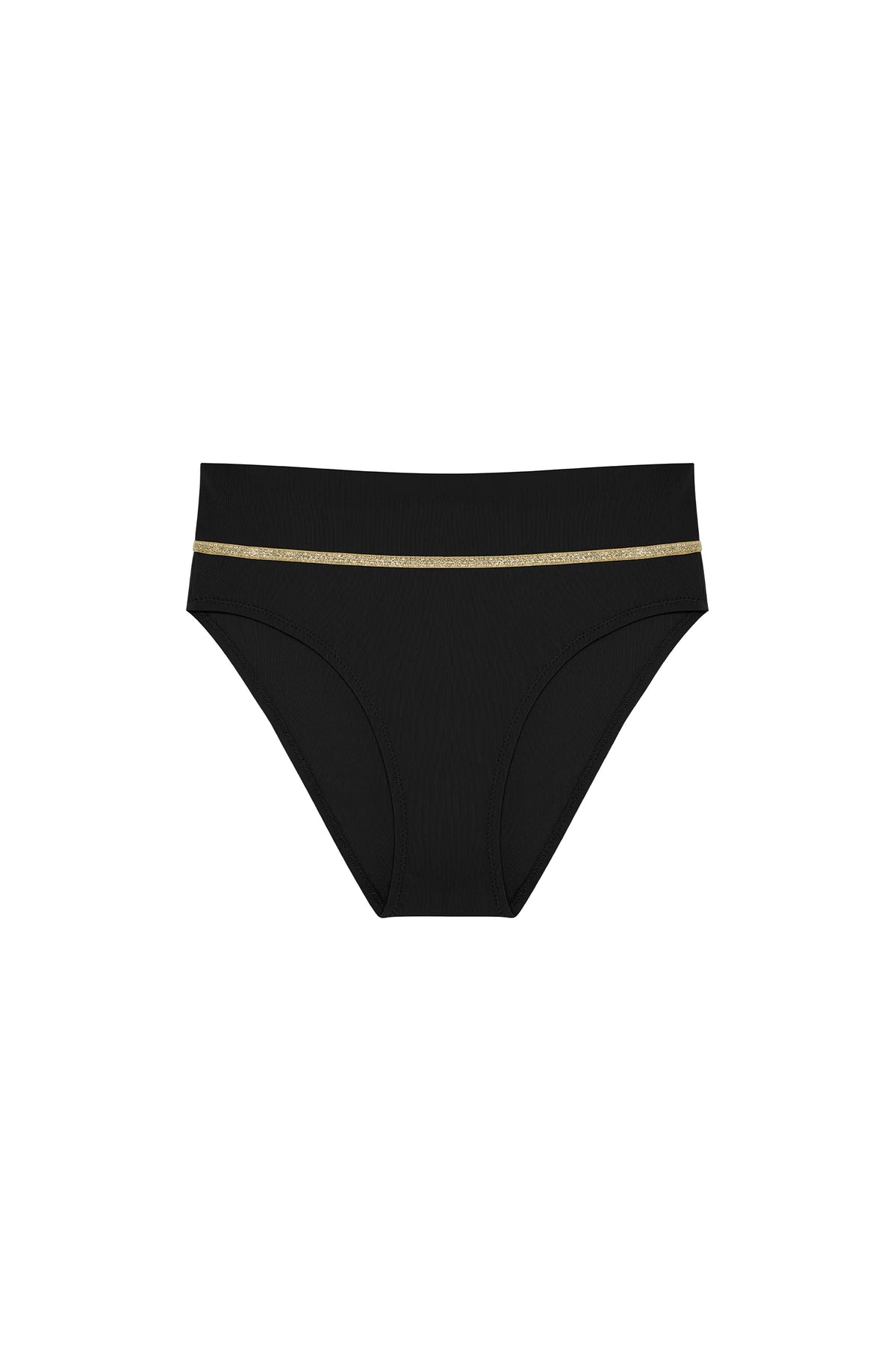 torio Bronze and gold high-waisted bikini bottoms
