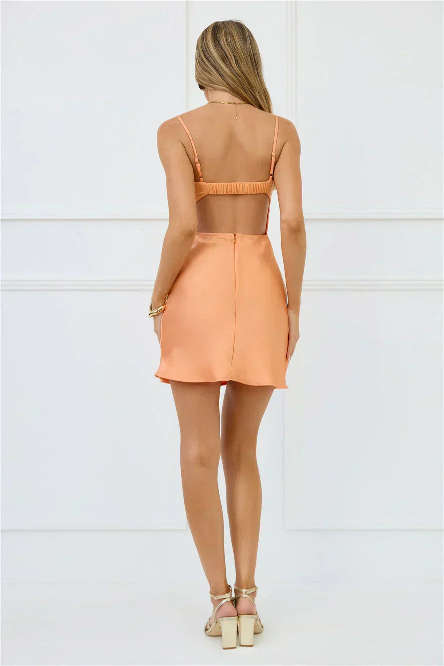 Mini-robe en satin Soft Dream