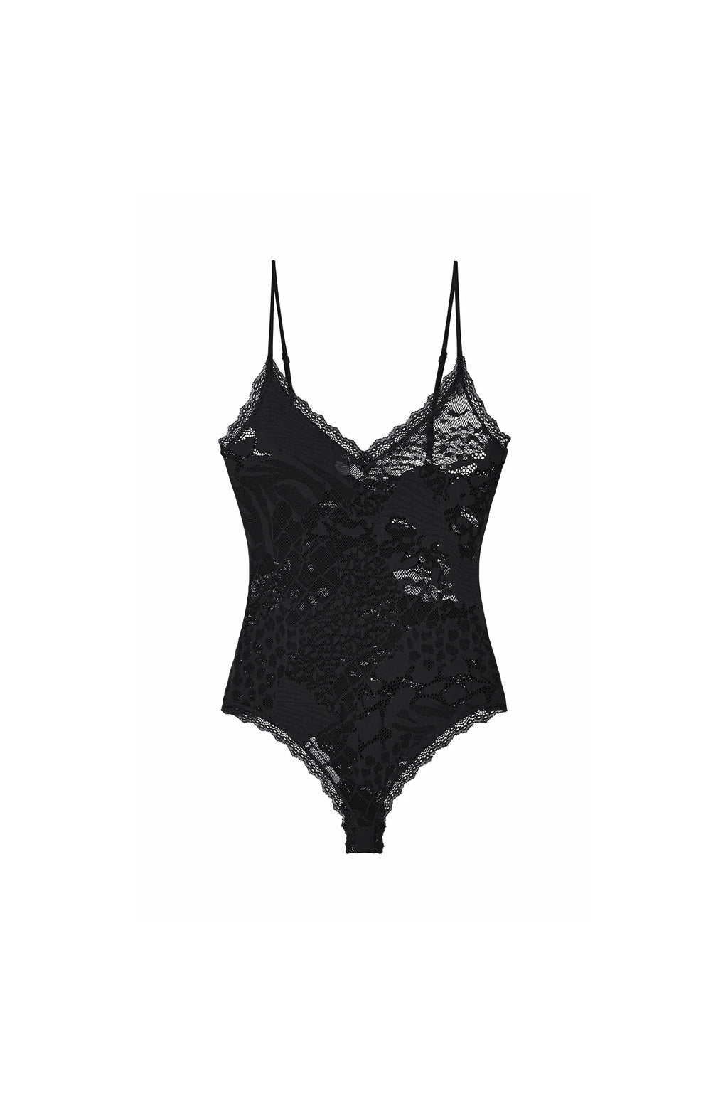 Body en dentelle vert lichen java