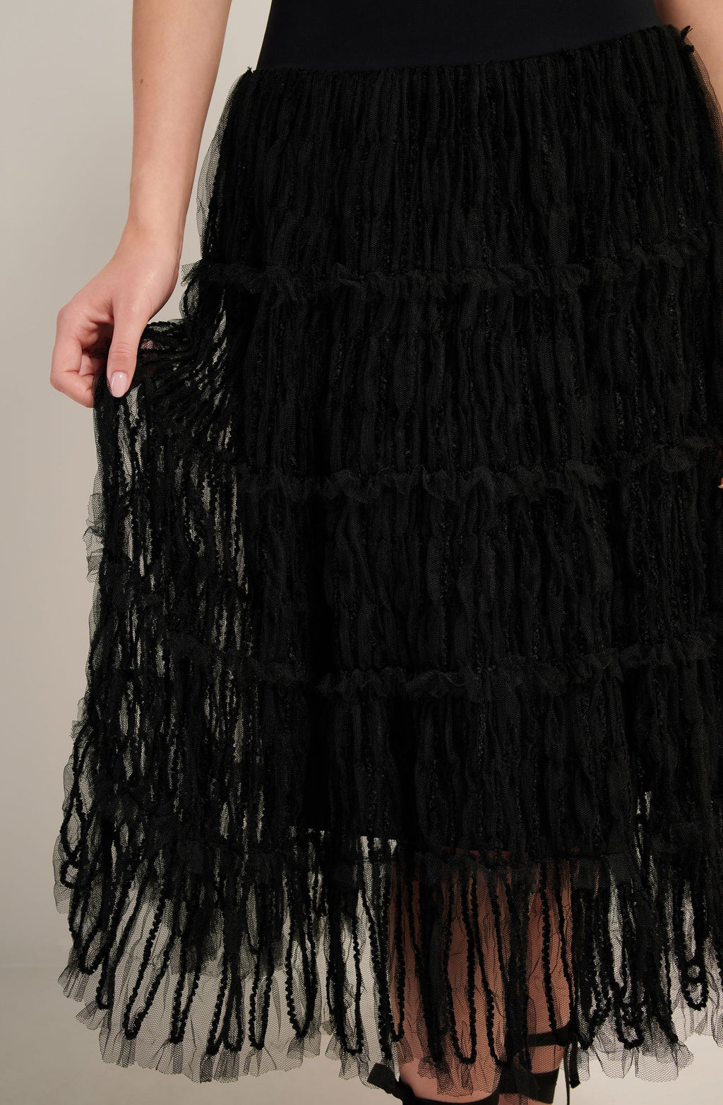 julicia Black velvet and tulle petticoat