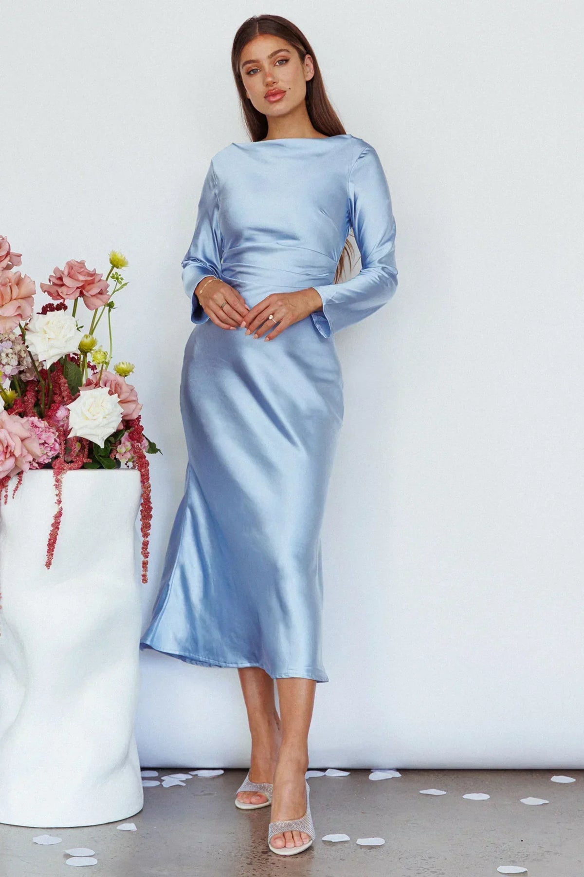 Robe midi Loveland Cowl Back Glace