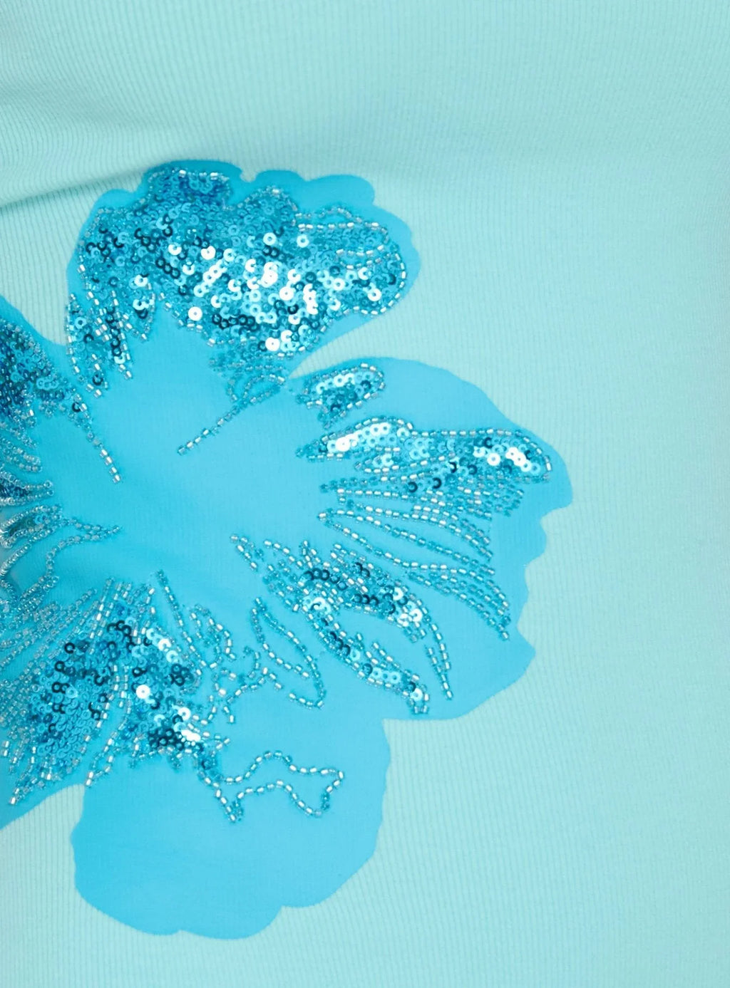 Mini-robe Adoration ornée de perles turquoise