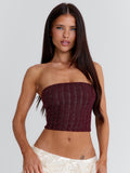 Thérèse Haut de couleur bordeaux
