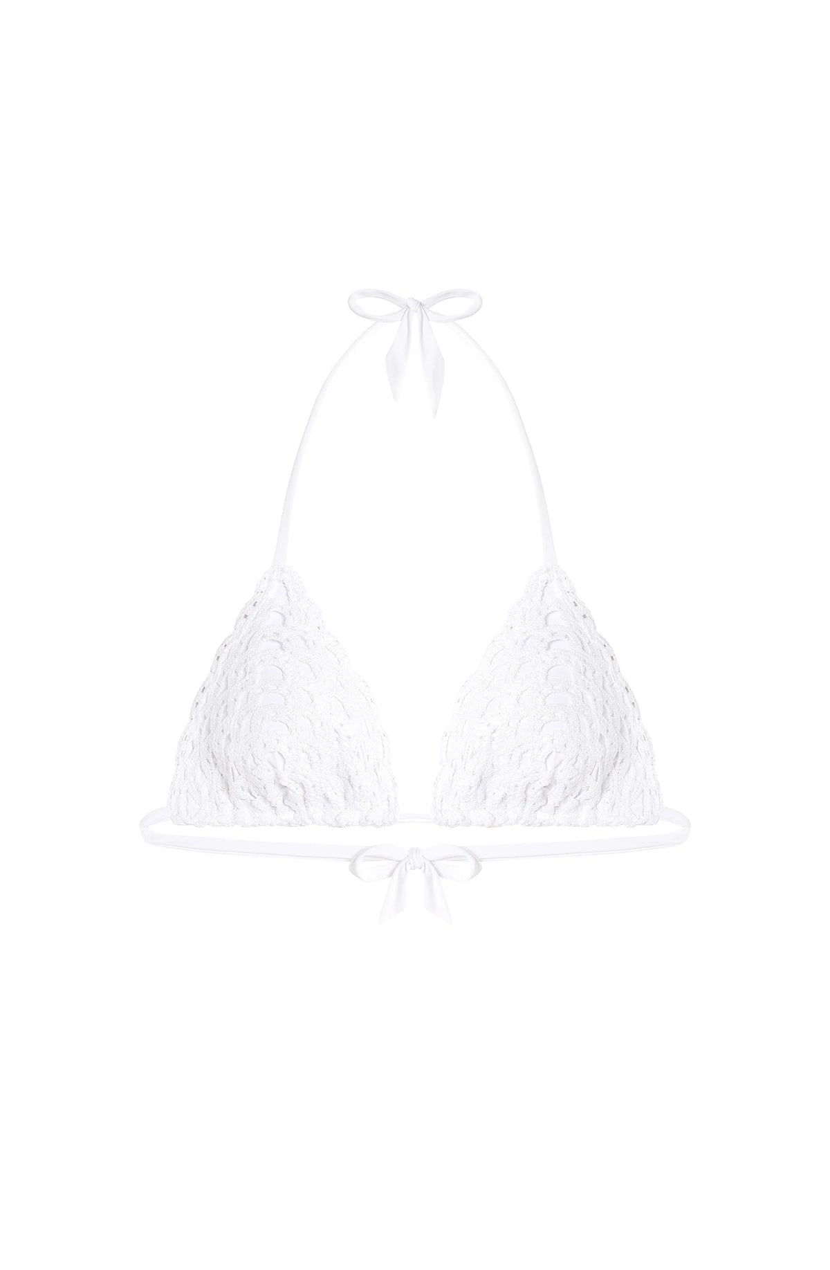 Haut de maillot de bain triangle blanc medee