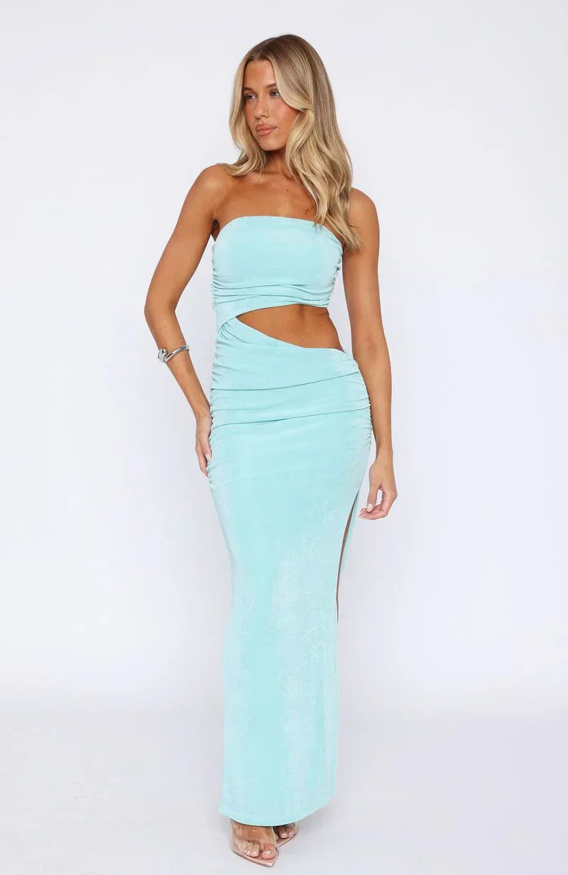 Robe longue bustier Sun And Stars bleu lagon
