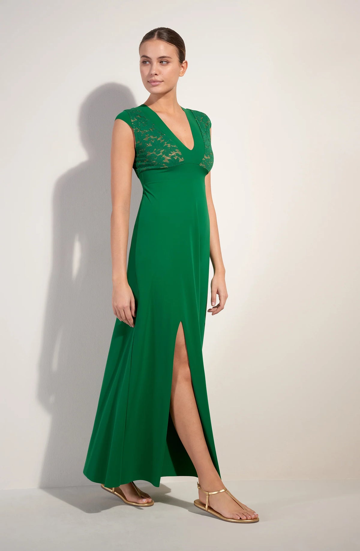 nao Jade split maxi dress