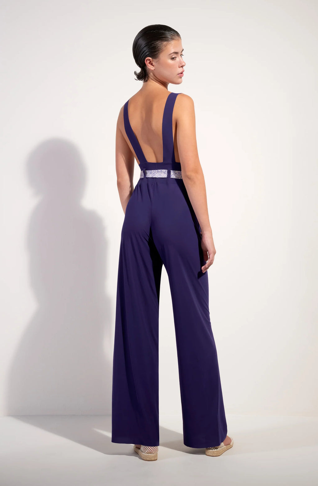 cira Purple slim-fit overalls